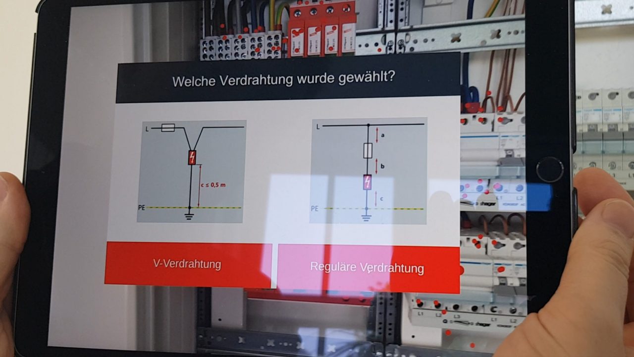 Schaltschrank Dokumentation Augmented Reality App Installation Selection