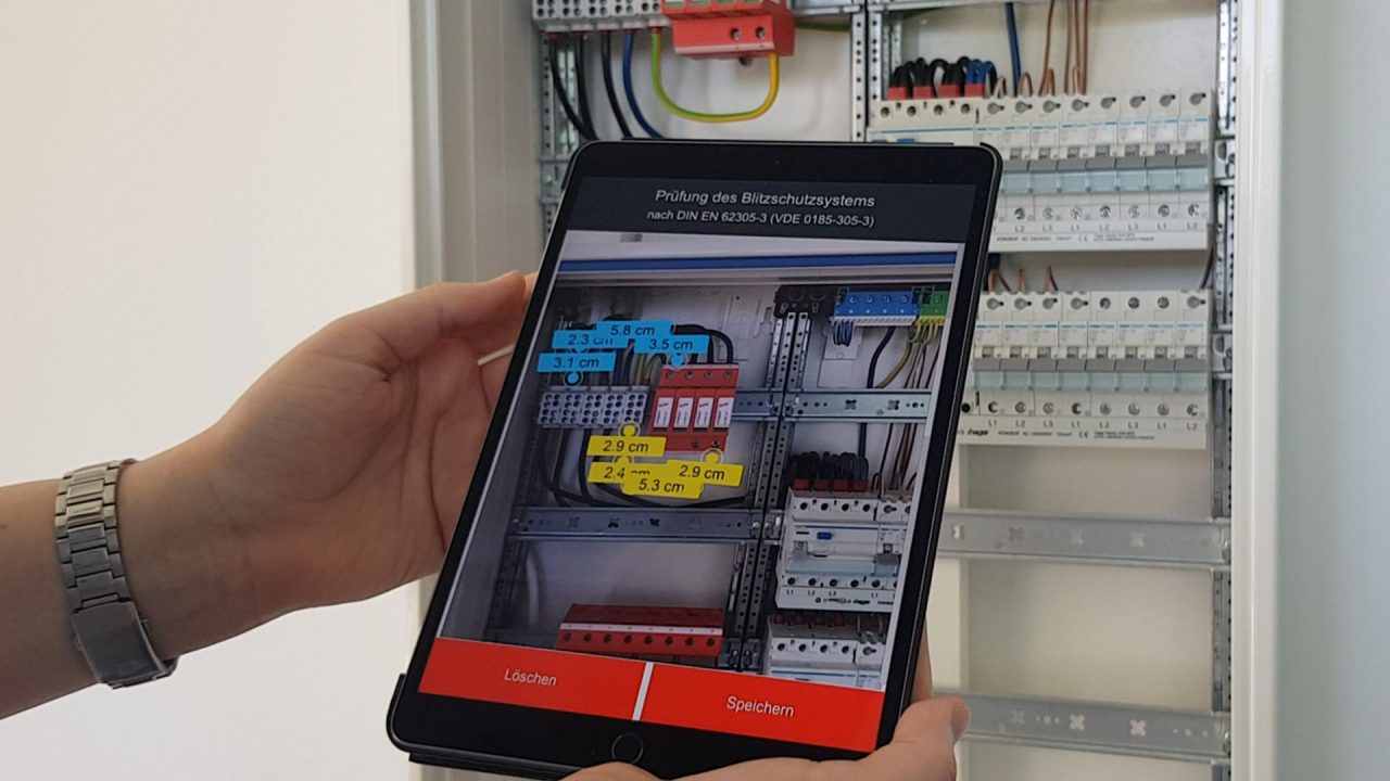Schaltschrank Dokumentation Augmented Reality Saving Screen