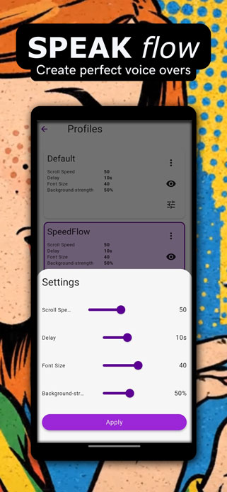 SpeakFlow Video Telepromter App Settings SpeakFlow Video Telepromter App Settings