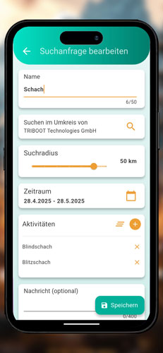 DOITACTIVE Freizeit App Suchscreen DOITACTIVE Freizeit App Suchscreen